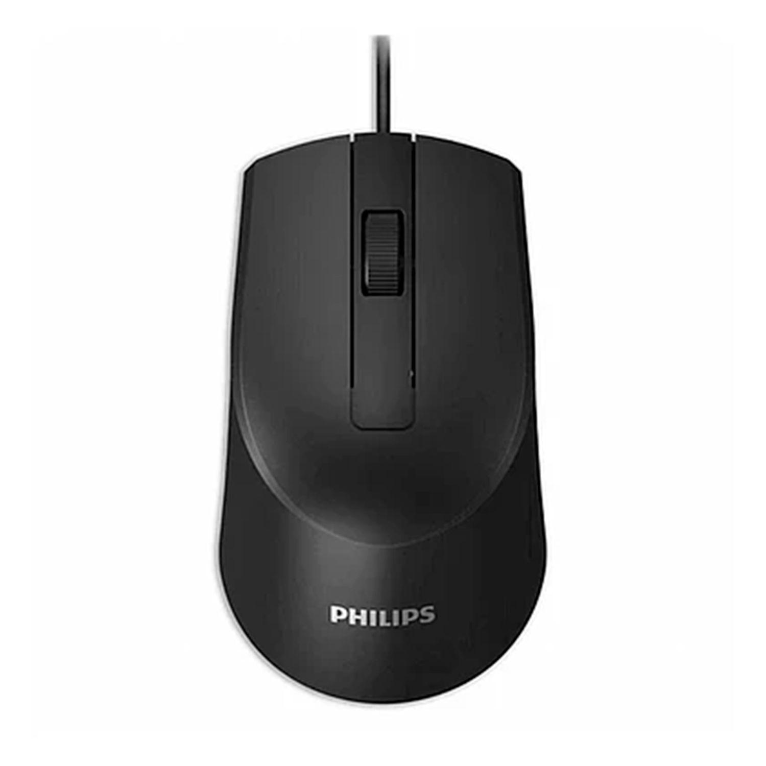Mouse Alámbrico Philips M104 (SPK7104) Negro-0