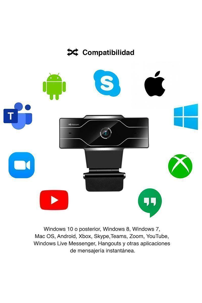 Cámara Web de 2560P 2K con Trípode Beacon Negro-4