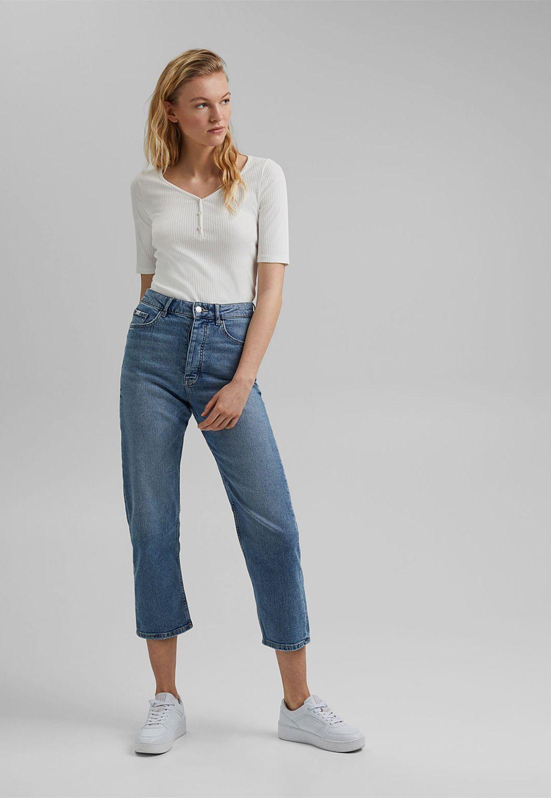 Jeans Mujer Straight High Rise Esprit-0