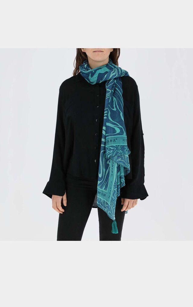 Pañuelo Estampado Marmol azul Humana-2