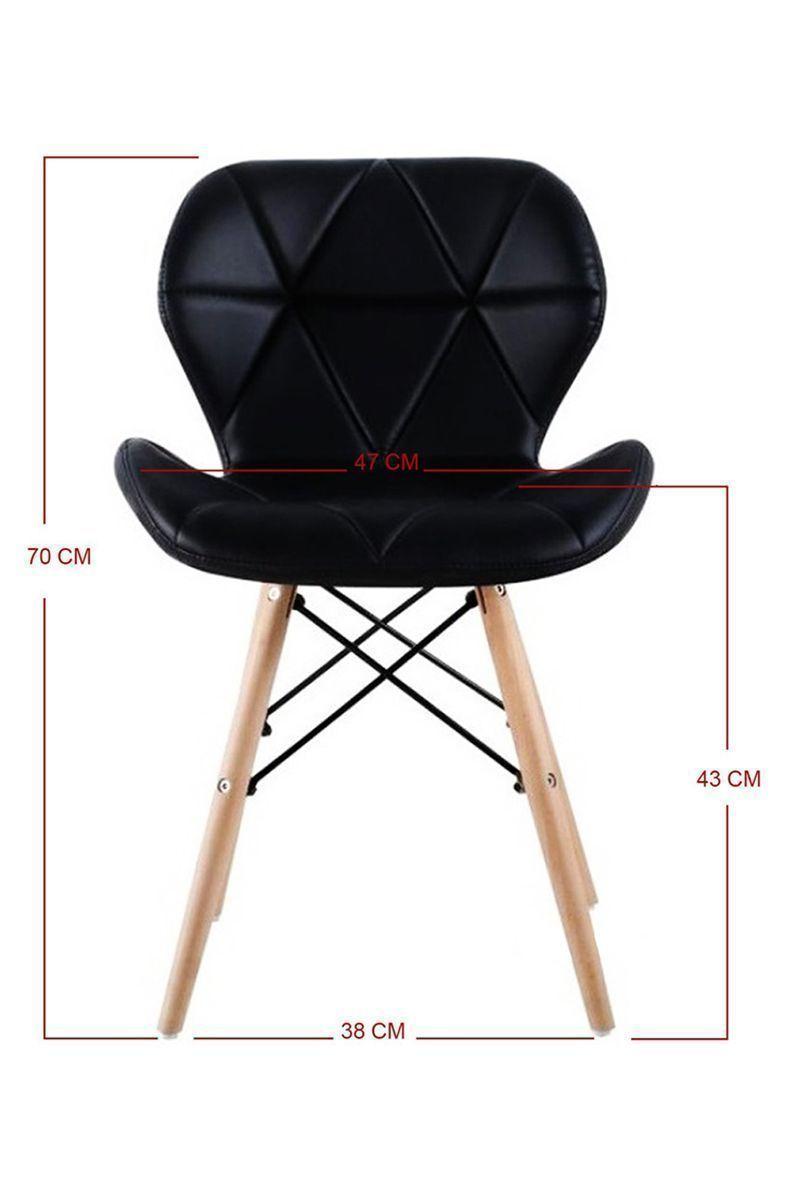 Pack 2 Sillas Eames Acolchada Negro-5