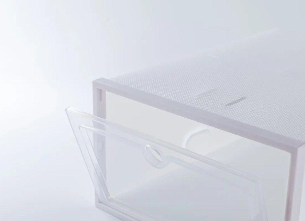 Pack 6 Caja Organizador Zapato Estante Armarble Apilable-3