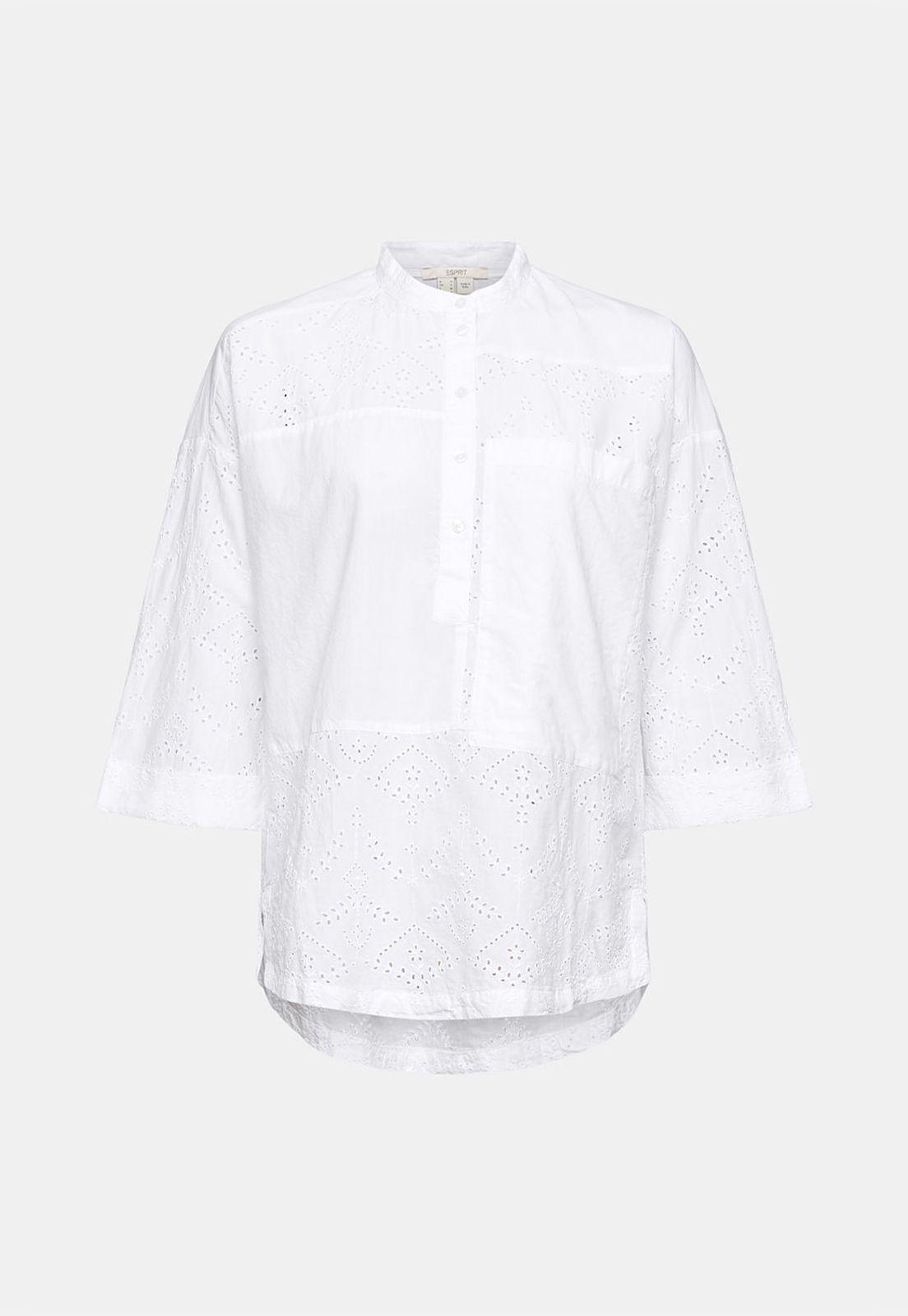 Blusa Oversize Con Encaje Calado Esprit-3
