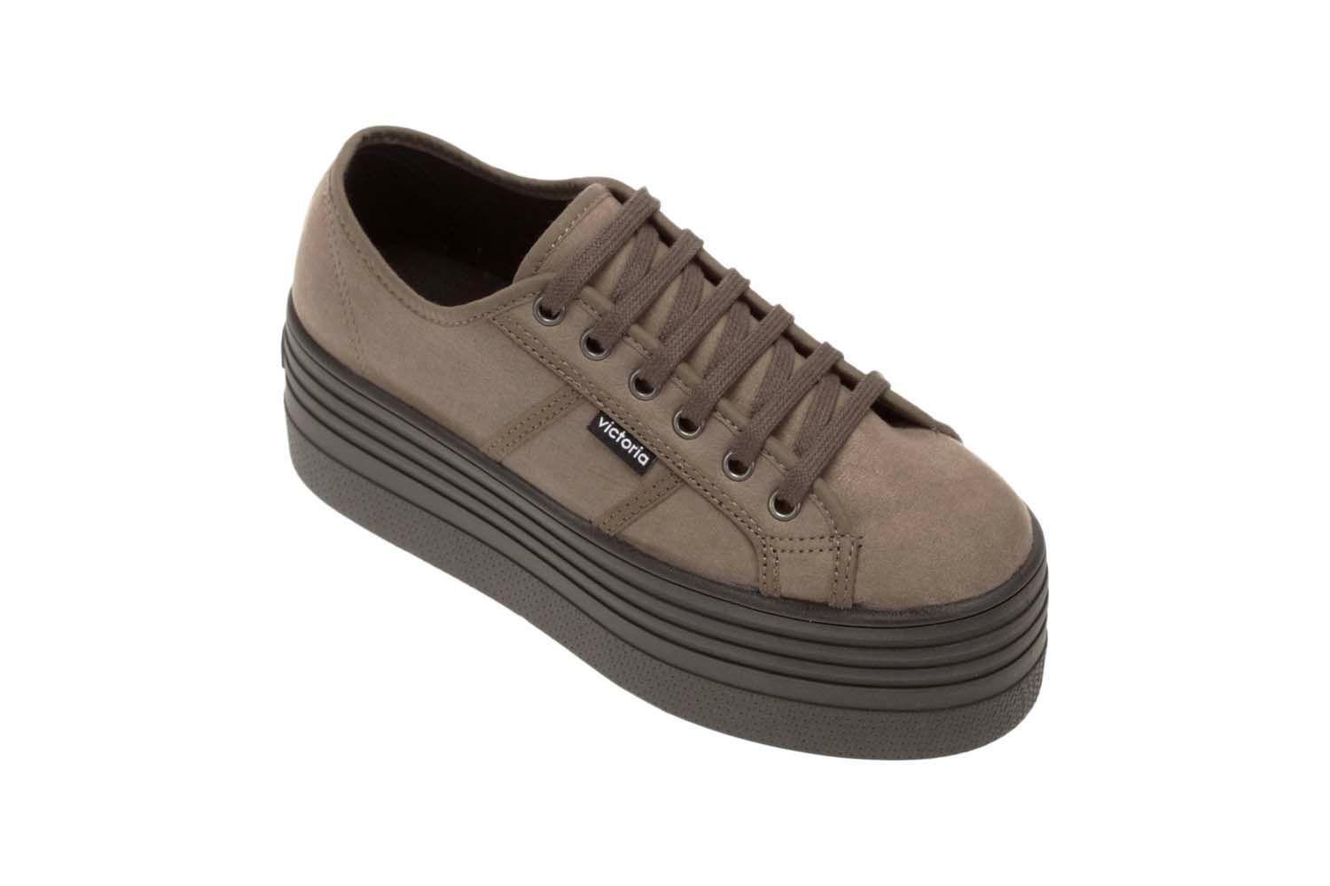 Zapatilla Victoria Barcelona Doble Antelina Vison-1