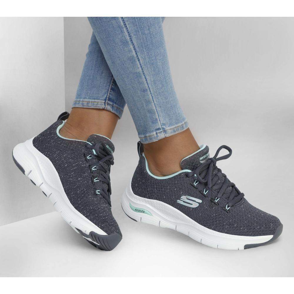 Zapatilla Mujer Arch Fit G Gris Skechers-1