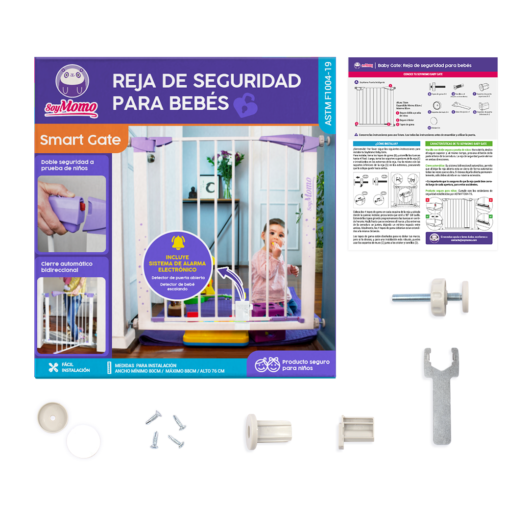 SoyMomo Baby Gate Smart Reja de Seguridad-3