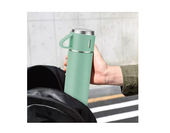 Set Termo Caliente Frio Termo Acero Inox + 3 Tazas 500 Ml-5