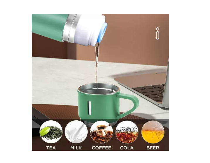 Set Termo Caliente Frio Termo Acero Inox + 3 Tazas 500 Ml-3