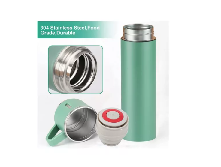 Set Termo Caliente Frio Termo Acero Inox + 3 Tazas 500 Ml-2