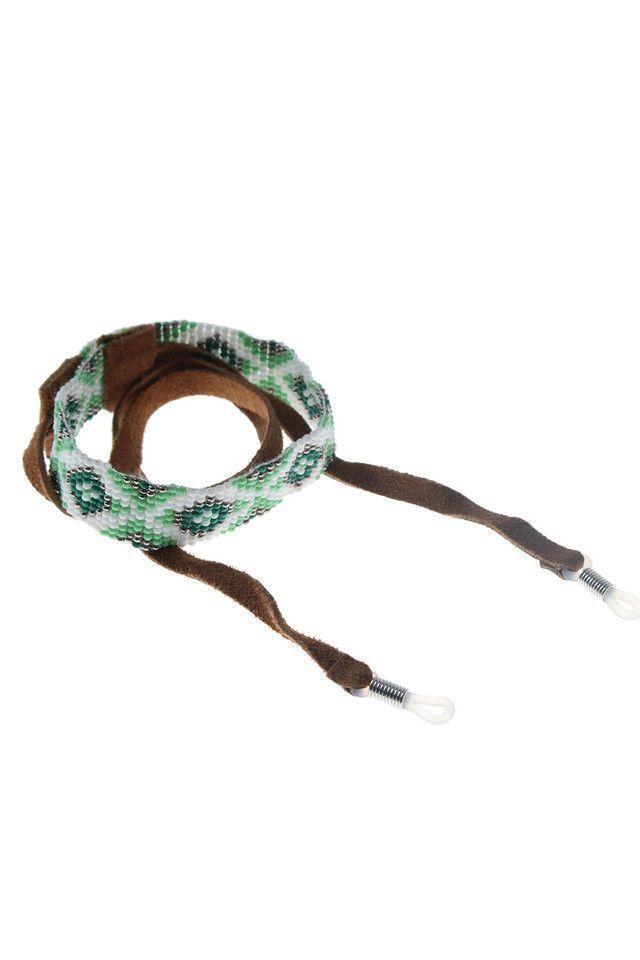 Strap De Anteojos De Sol Verde Y Blanco Organic Nature Rombos Humana-0