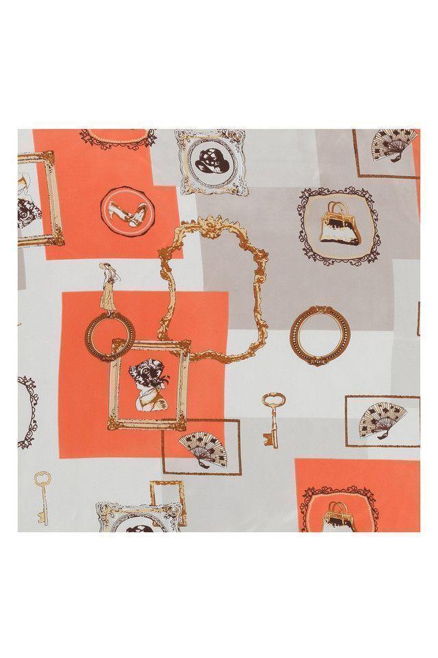 Pañuelo Bandana Naranjo Y Blanco Trigal Antonieta Humana-1