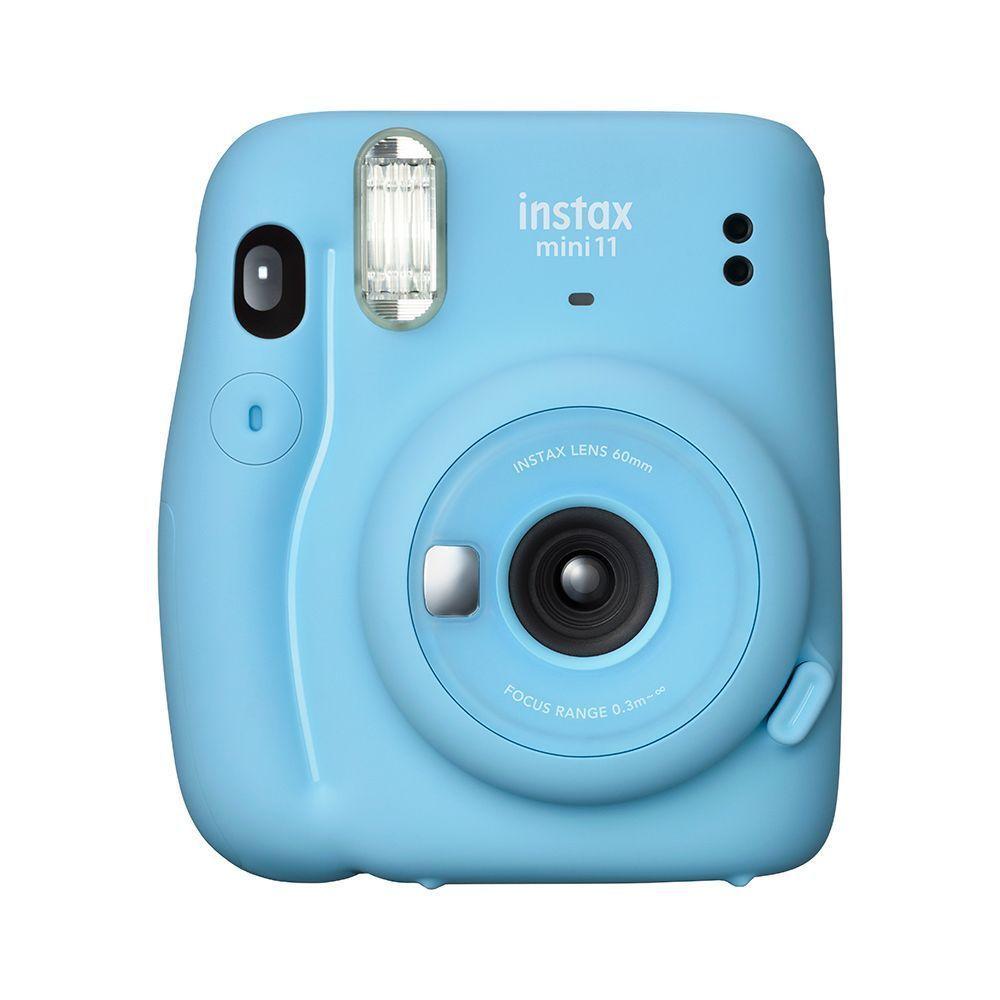 KIT MINI 11 COLOR SKY BLUE + PELÍCULAS DE 10 FOTOS + ÁLBUM ESCRITORIO-1