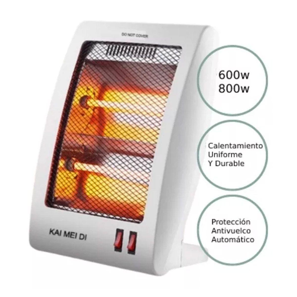 Estufa Calefactor Cuarzo Halogeno 2 Niveles 800w-4
