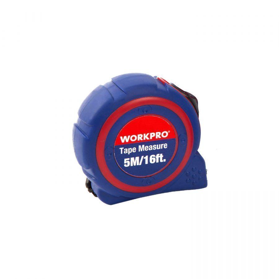 Huincha De Medir 5m Cinta Metrica Cubierta De Goma Workpro-0