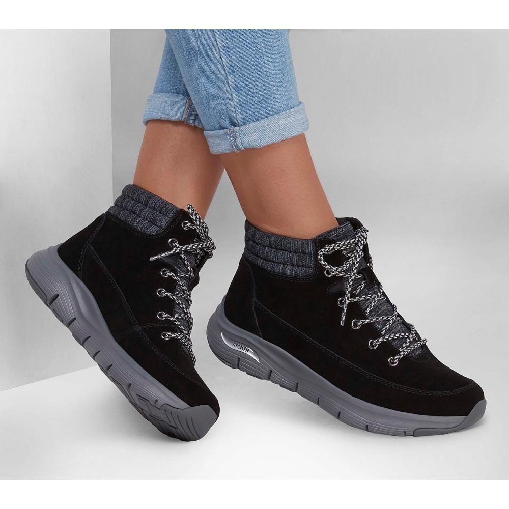 Botin Mujer Arch Fit Smooth Negro Skechers-1