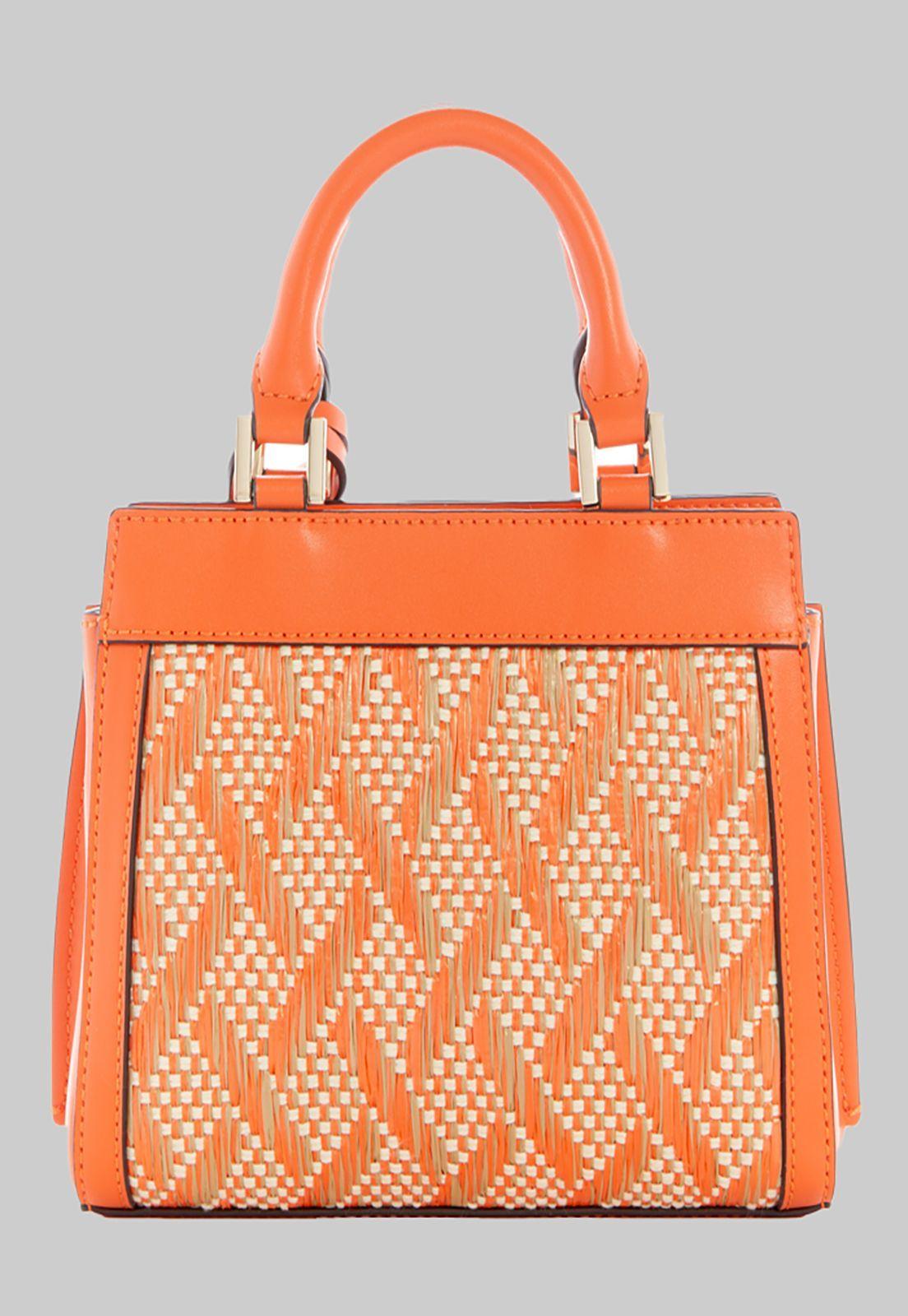 Mini Cartera Guess Katey Mini Satchel Ora Naranjo-2
