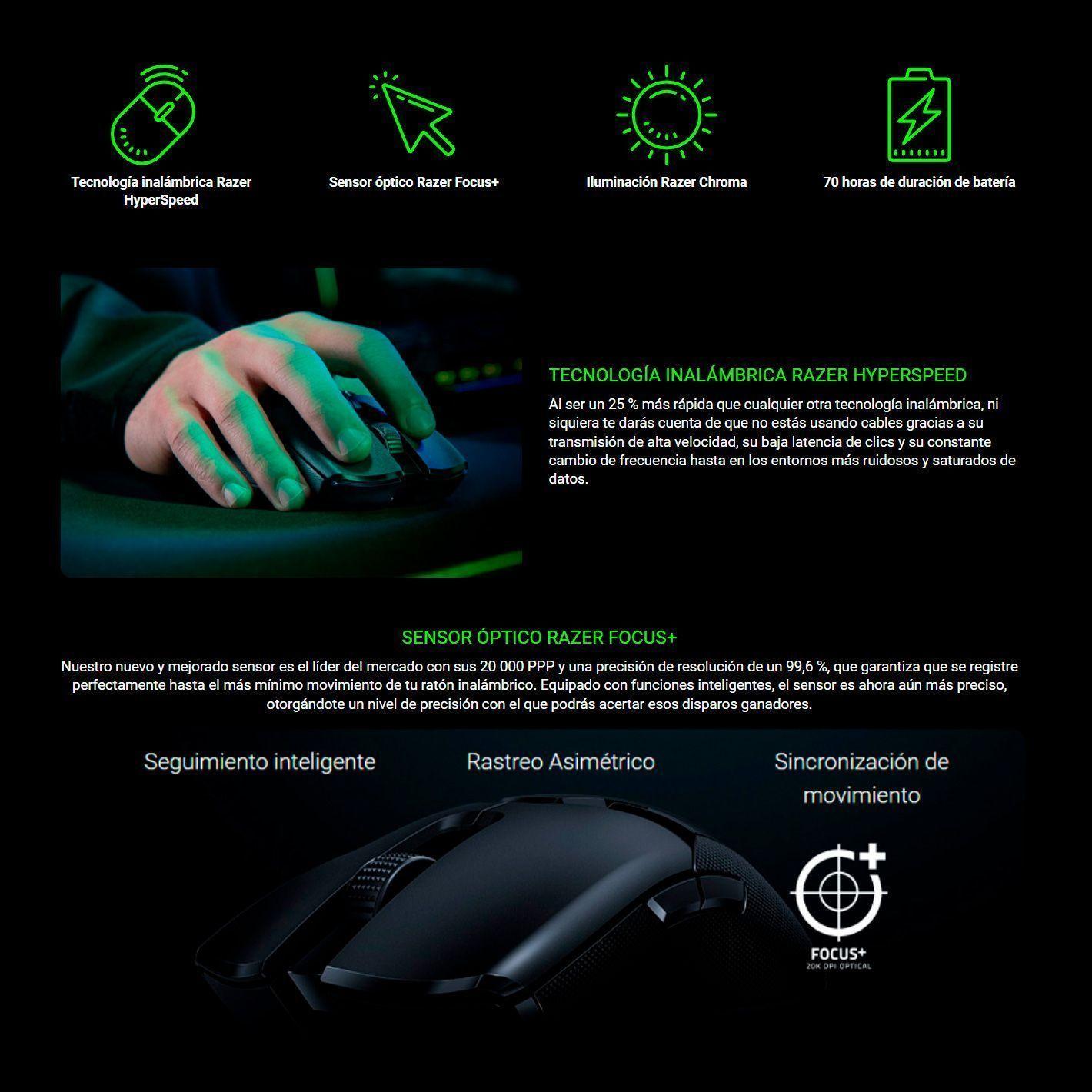 Mouse Razer Gamer Viper Ultimate Chroma Negro-2