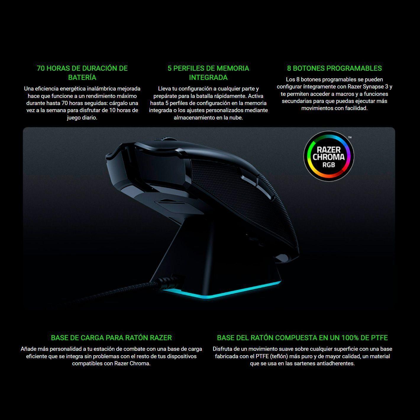 Mouse Razer Gamer Viper Ultimate Chroma Negro-4