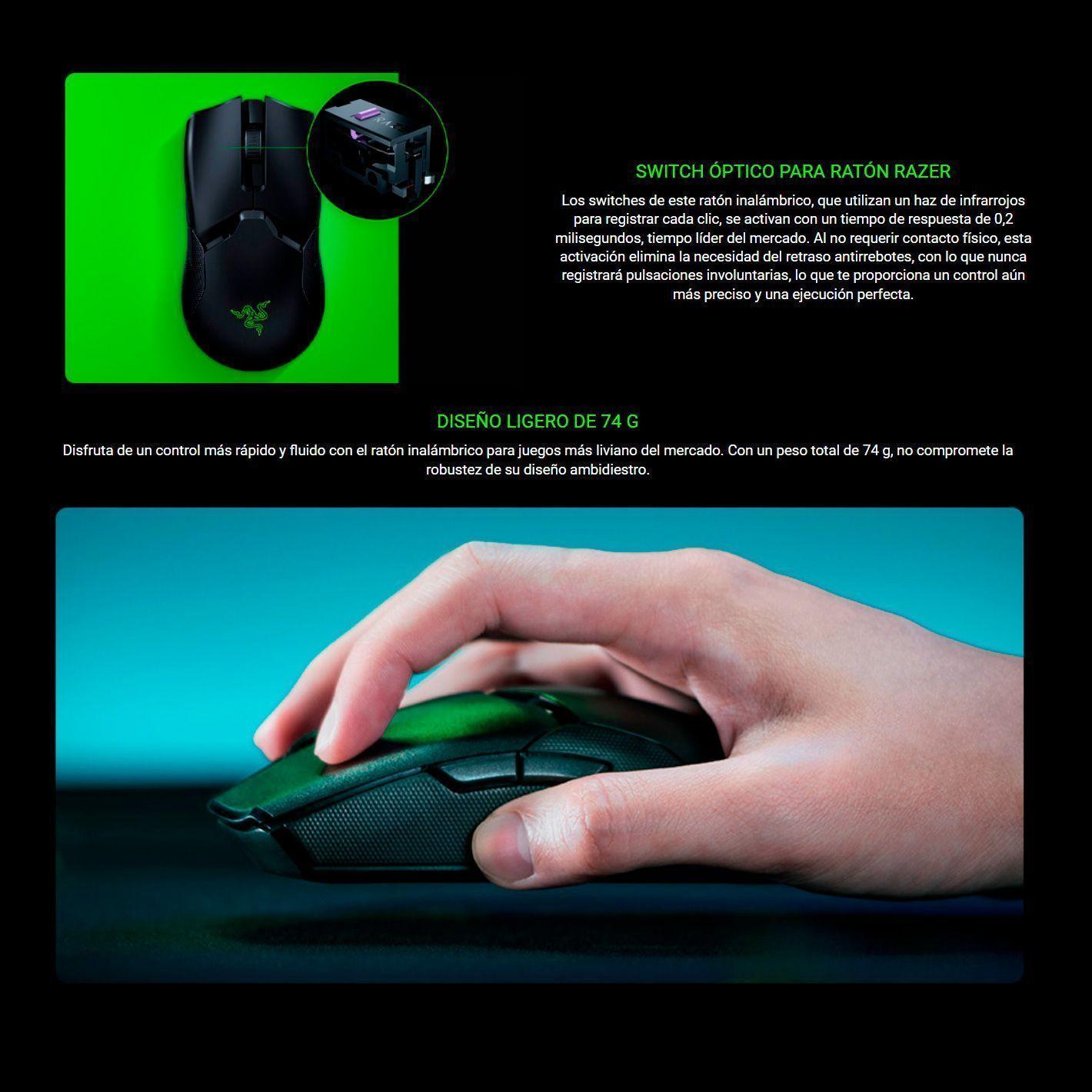 Mouse Razer Gamer Viper Ultimate Chroma Negro-3