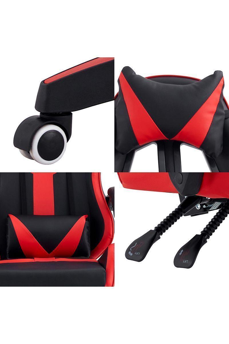 Silla Gamer Racing Multifuncional Rojo-5