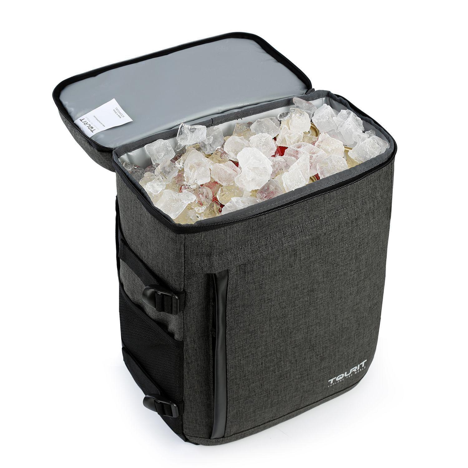 TOURIT Mochila térmica para 32 latas - Gris Oscuro-6