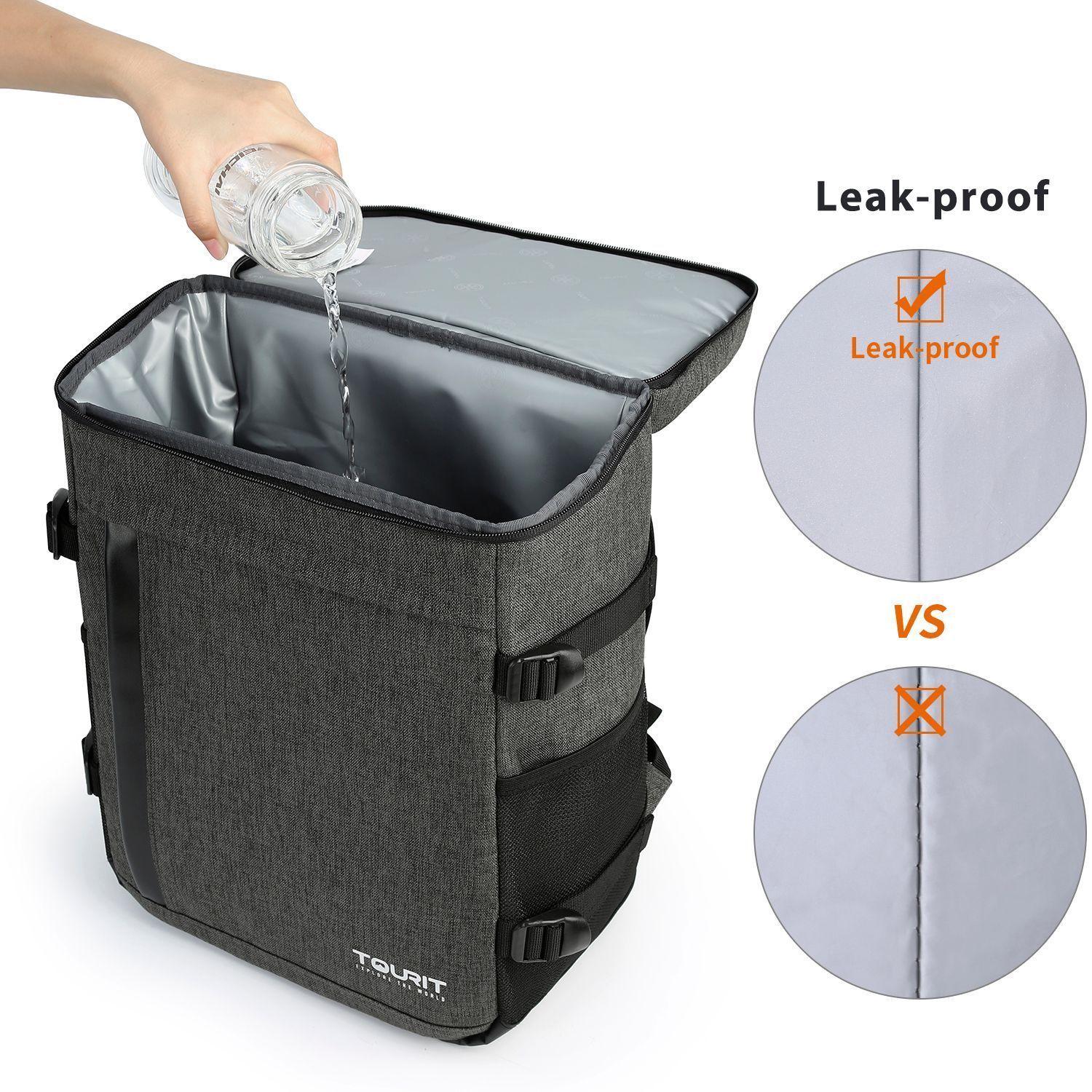 TOURIT Mochila térmica para 32 latas - Gris Oscuro-2