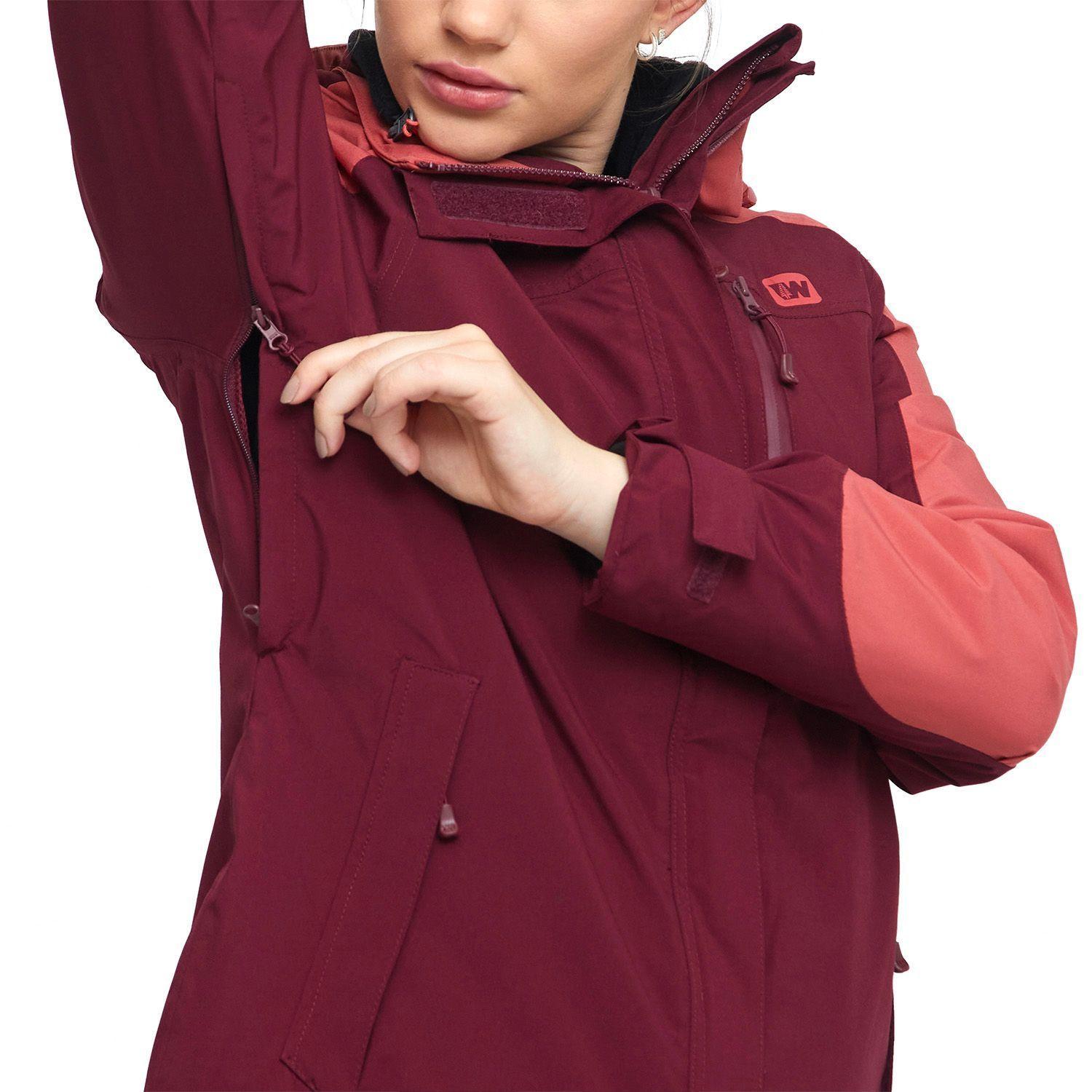 CHAQUETA MUJER WEINBRENNER QUEENSTOWN 3/1 JACKE ROJO-2