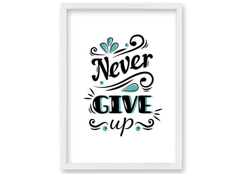 Cuadro 70x50 cm ilustración Nunca te rindas-0