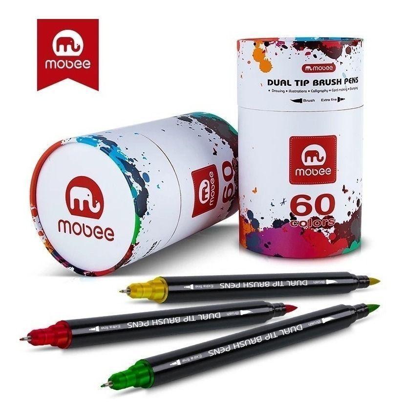 Marcador Doble Punta Dual Brush Lettering 60 Lápices Color -2