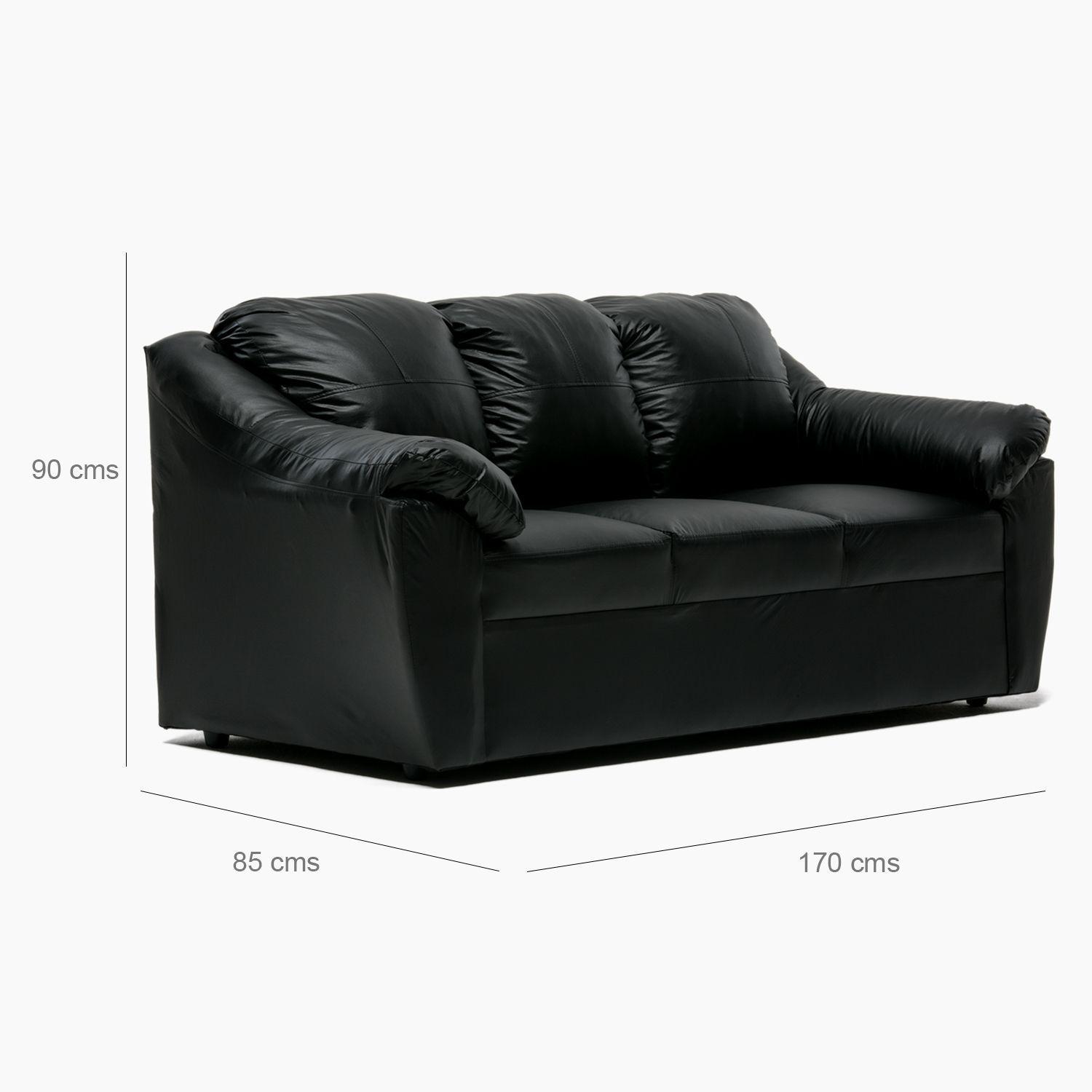 Sofá Genova 3C Pu Negro-3