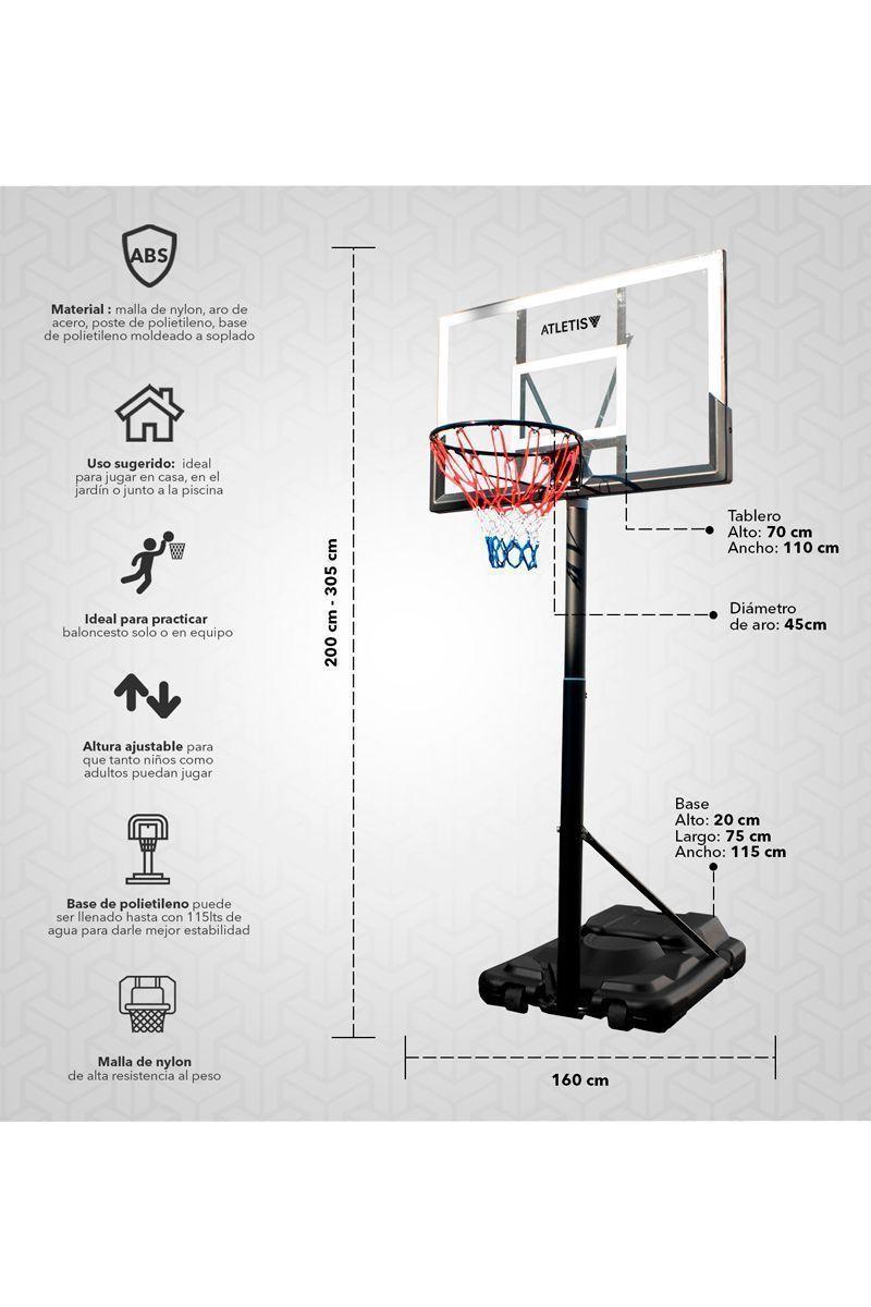 Aro de Basquetbol con Altura Ajustable 3,5 Metros-2