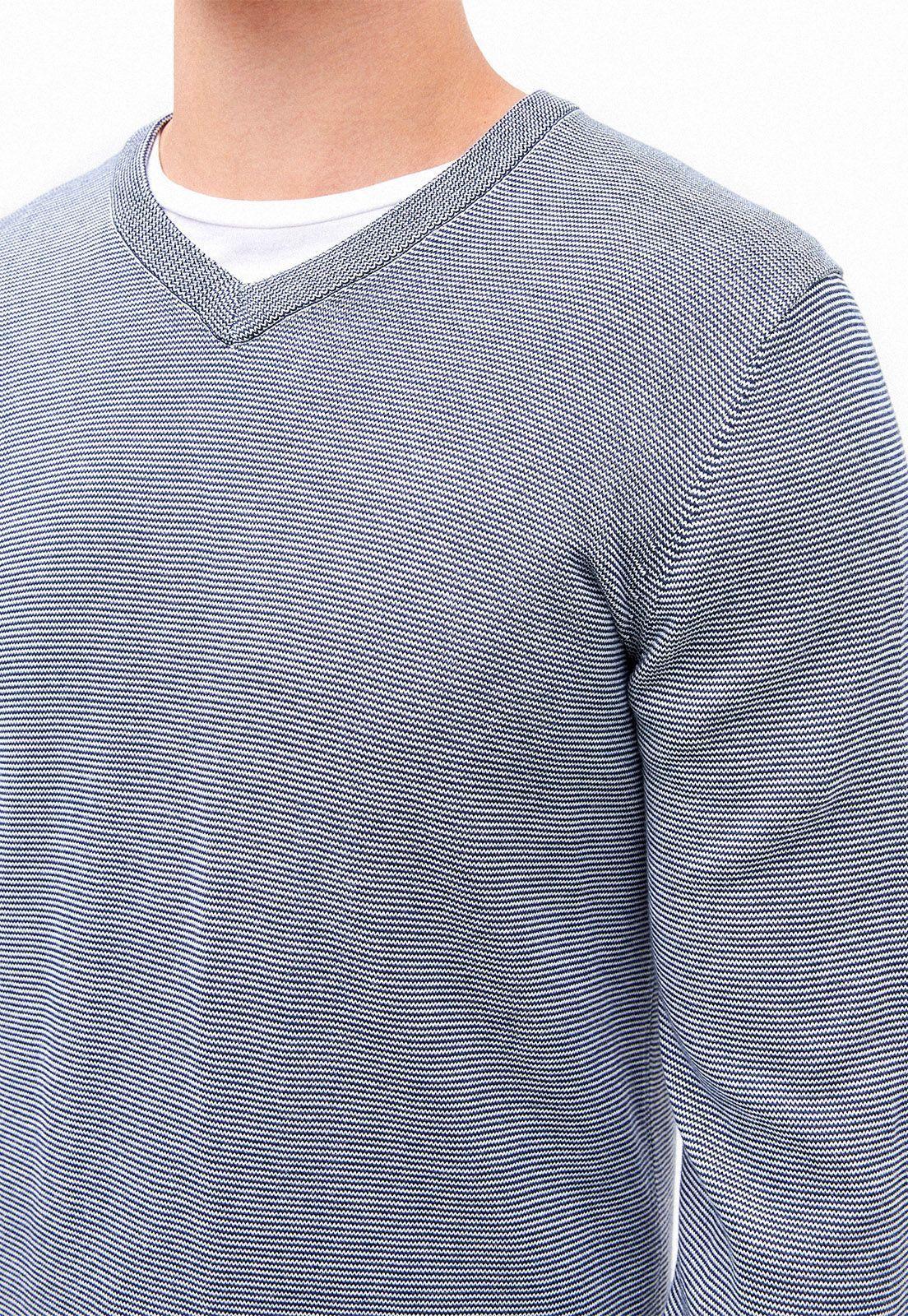 Sweater vneck microdiseño crudo-1