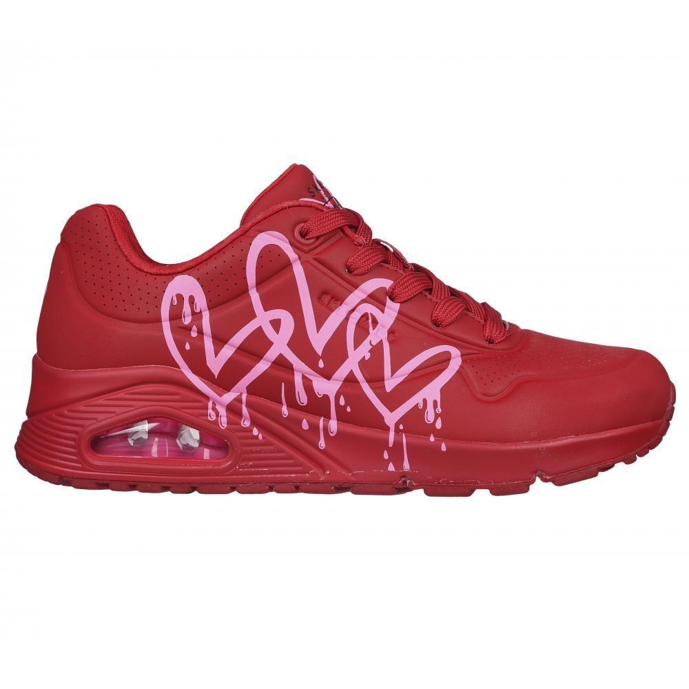 Zapatilla Mujer Uno Rojo Skechers-4