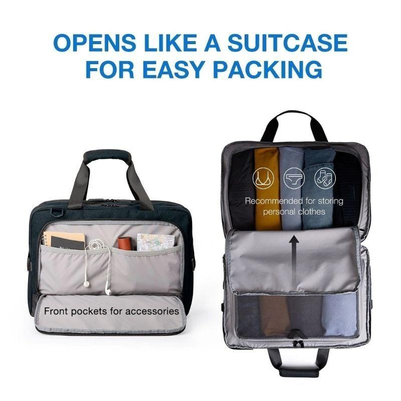Bagsmart Maletín de viaje Falco para laptop de 15.6" - Gris-6
