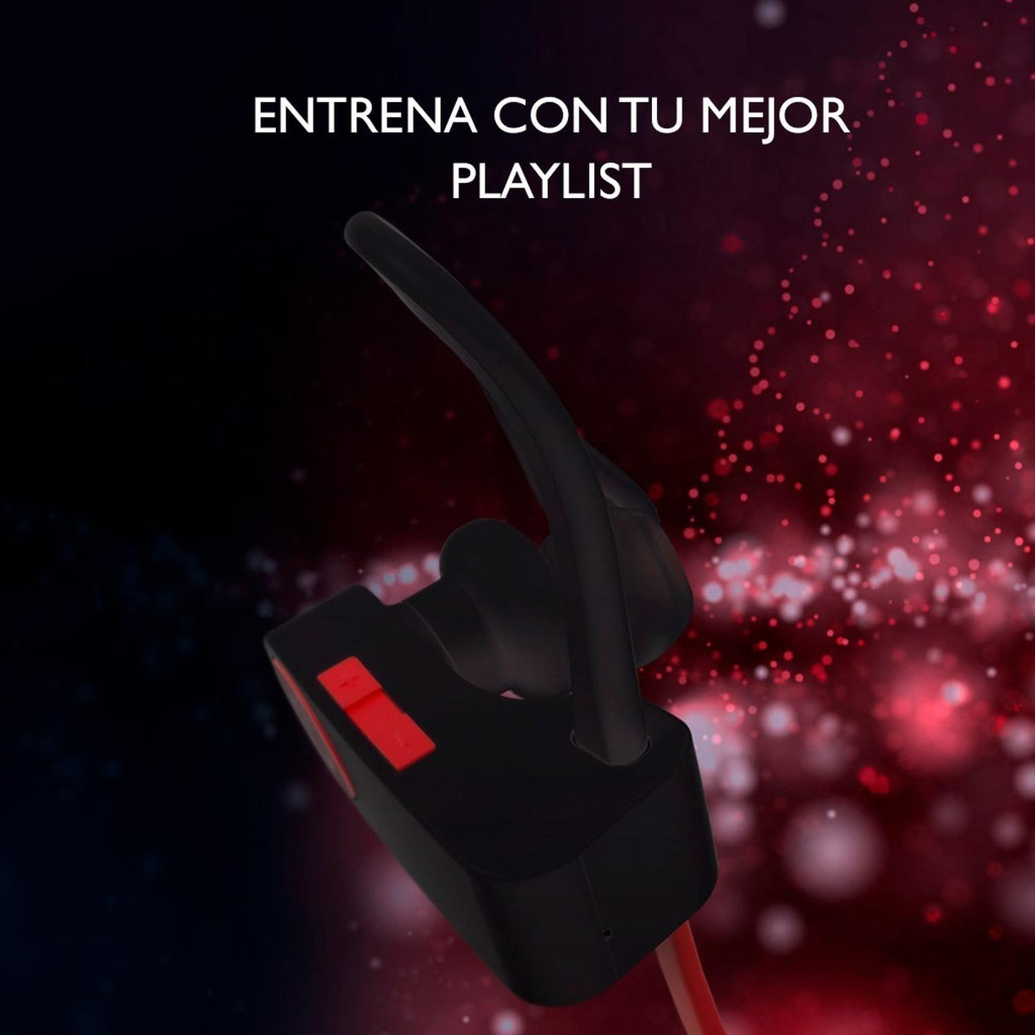 Audifonos sport C/mic BT autonomia 12Hr Klip xtreme KSM-150 rojo-3