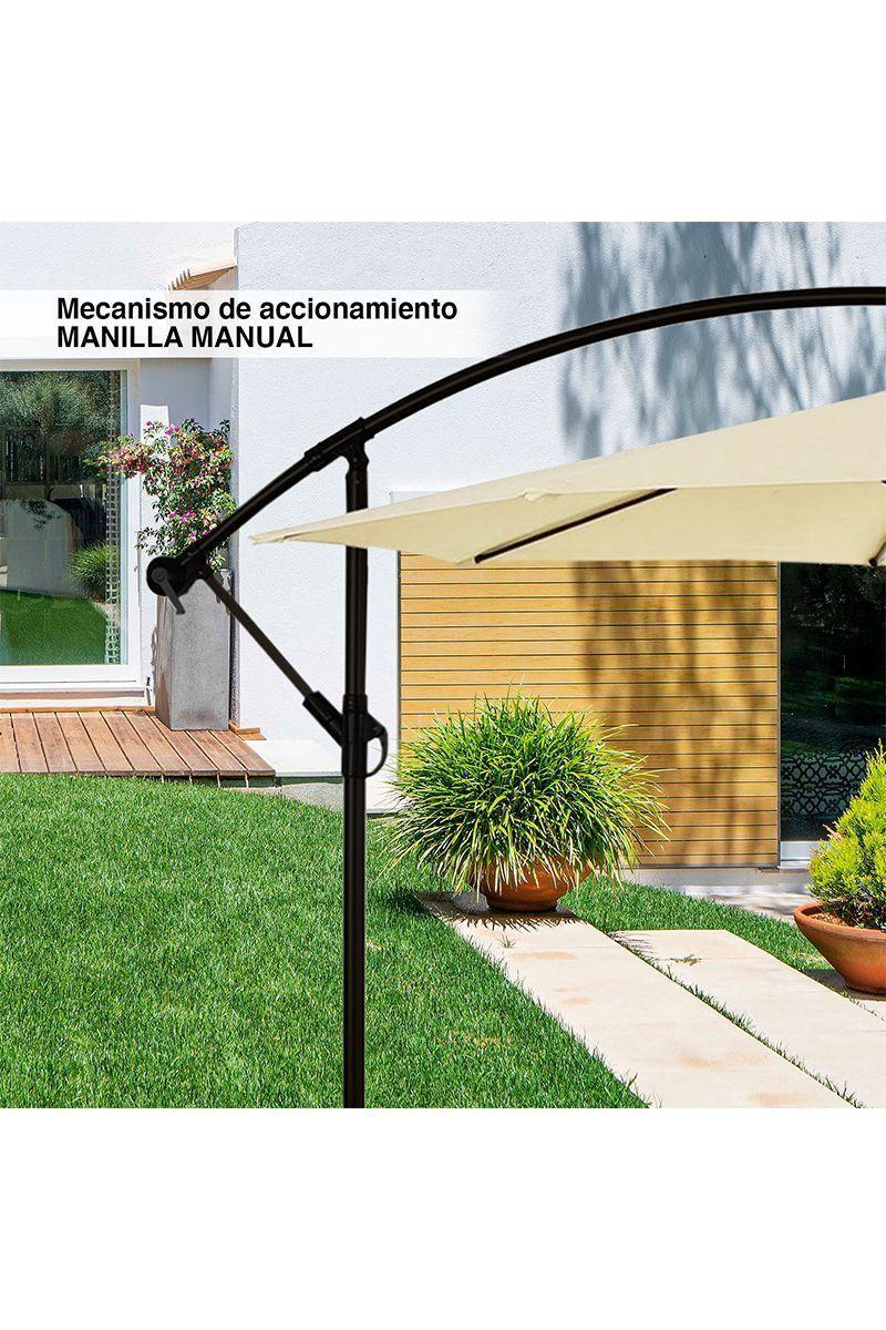 Sombrilla Quitasol Lateral 3 Metros De Diámetro-4