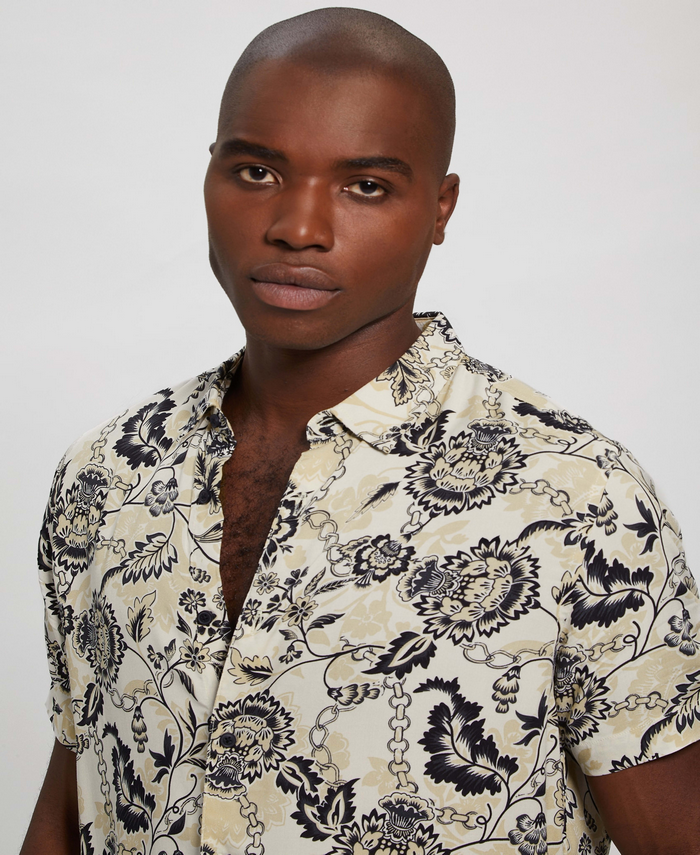 Camisa Guess Ss Eco Rayon Locked MULTICOLOR-1