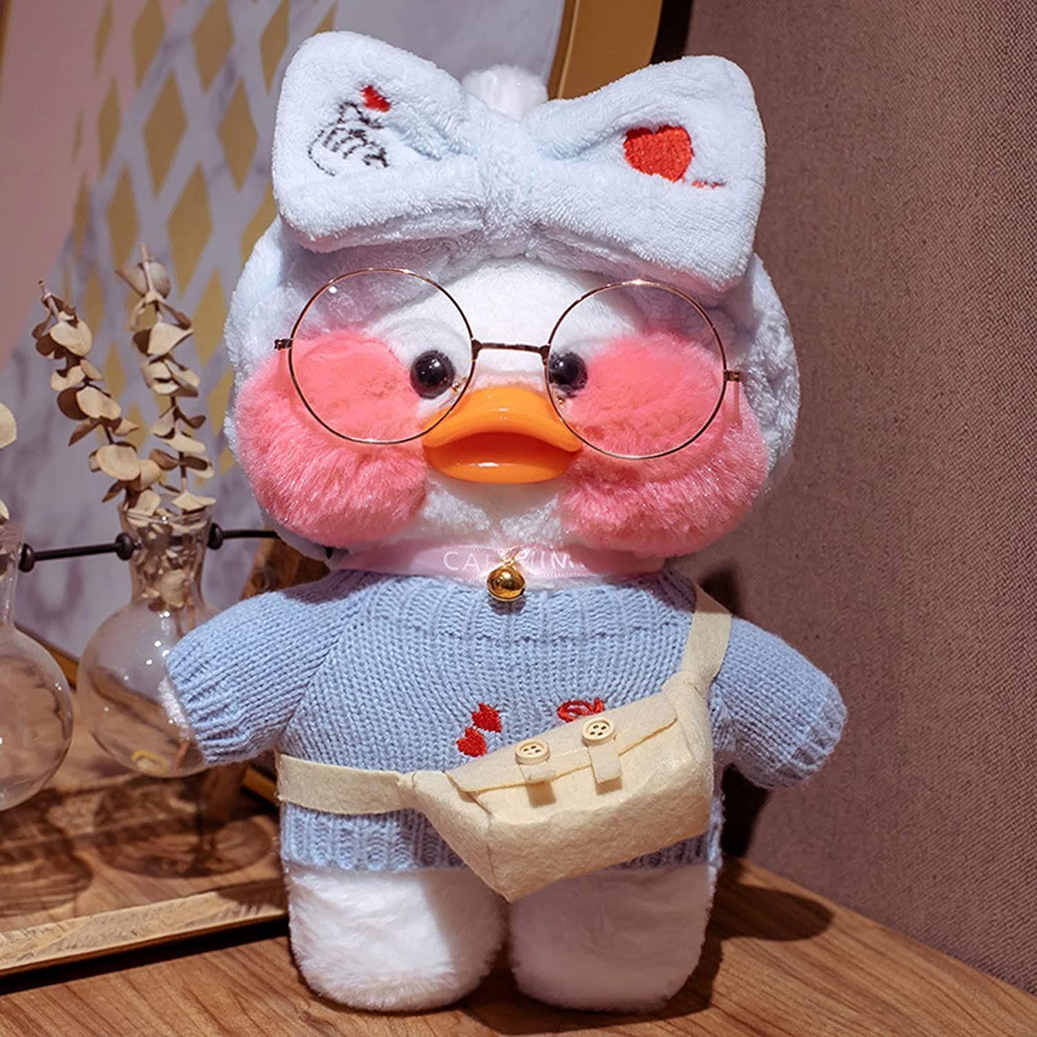 Pato Lalafanfan Tiktok Peluches Kawaii Lentes Ropa-5