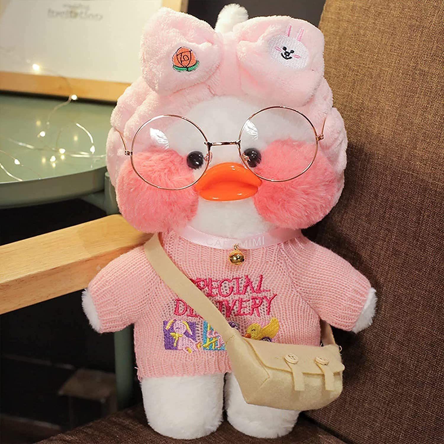 Pato Lalafanfan Tiktok Peluches Kawaii Lentes Ropa-1
