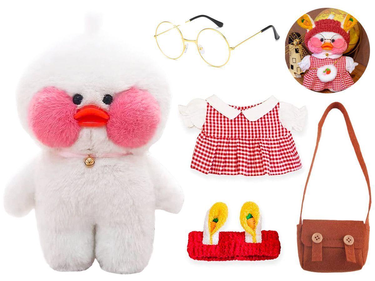 Pato Lalafanfan Tiktok Peluches Kawaii Lentes Ropa-0
