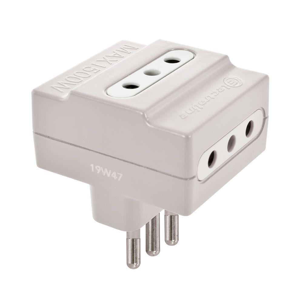 Adaptador Triple 10A, 250V, 2P+T, Blanco  Lexo-0