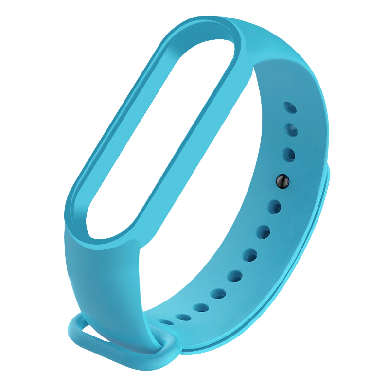 Correa Silicona Compatible Con Xiaomi Watch Mi Band 5 / 6 / Azul Claro-0