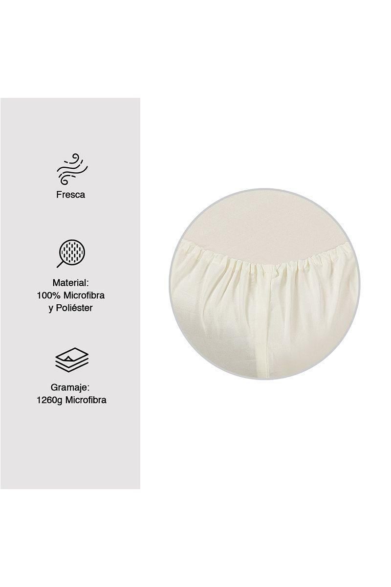 Sábanas de Microfibra Ellie King Blanco-2