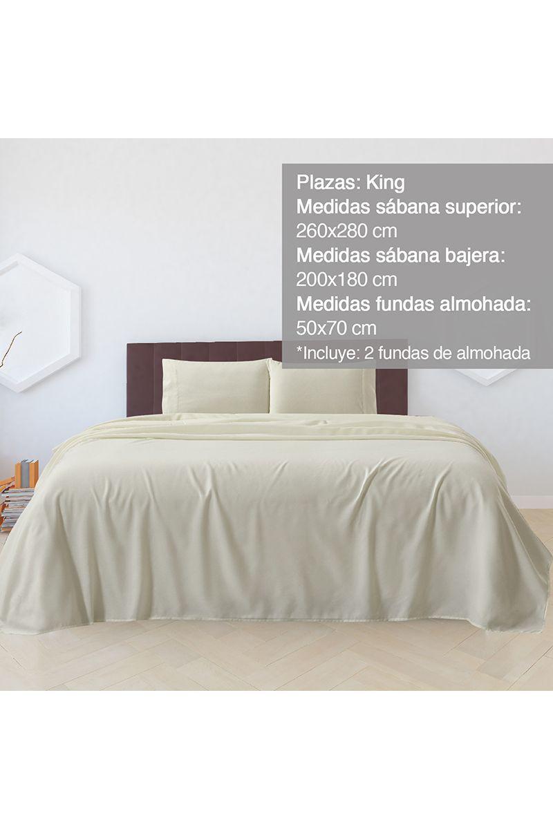 Sábanas de Microfibra Ellie King Blanco-1