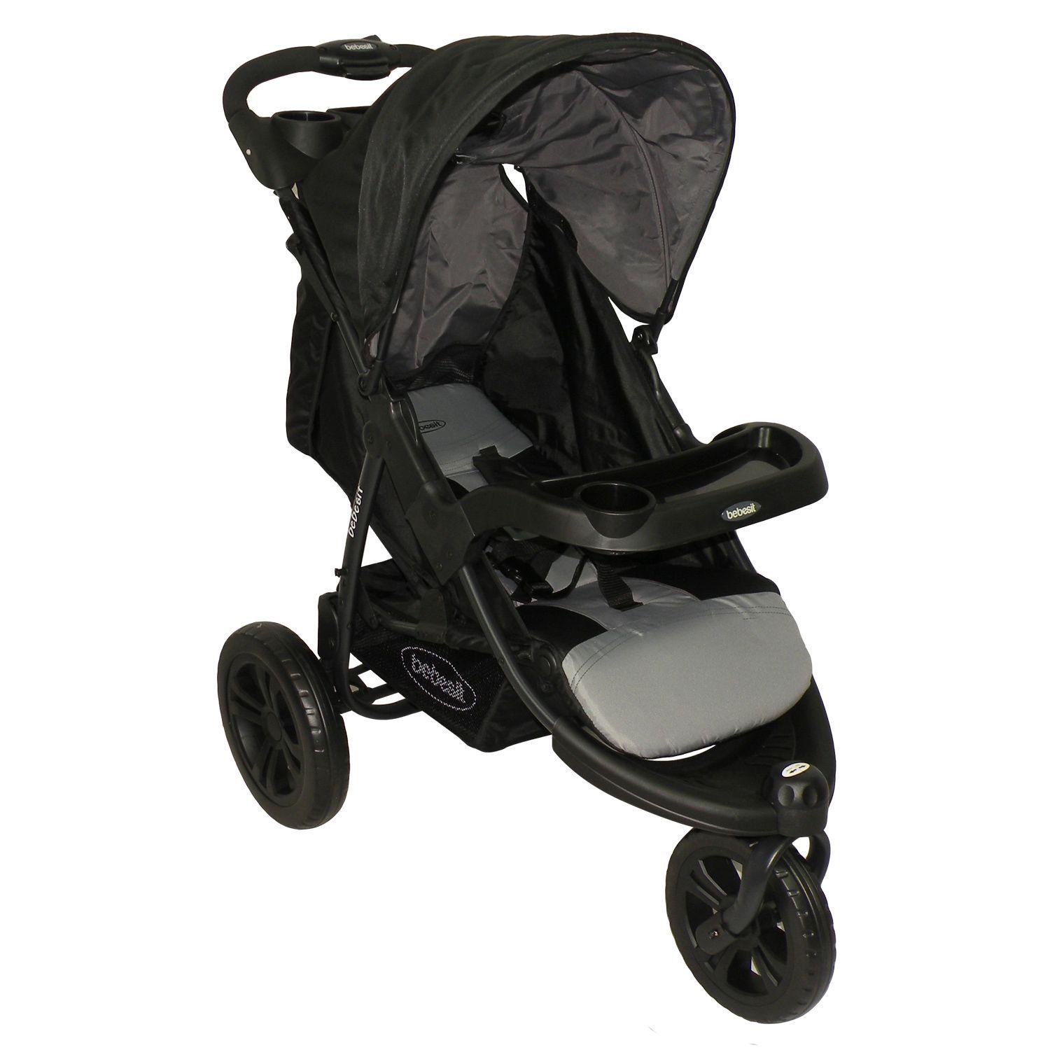 Coche Travel System Fox Negro con Gris-1