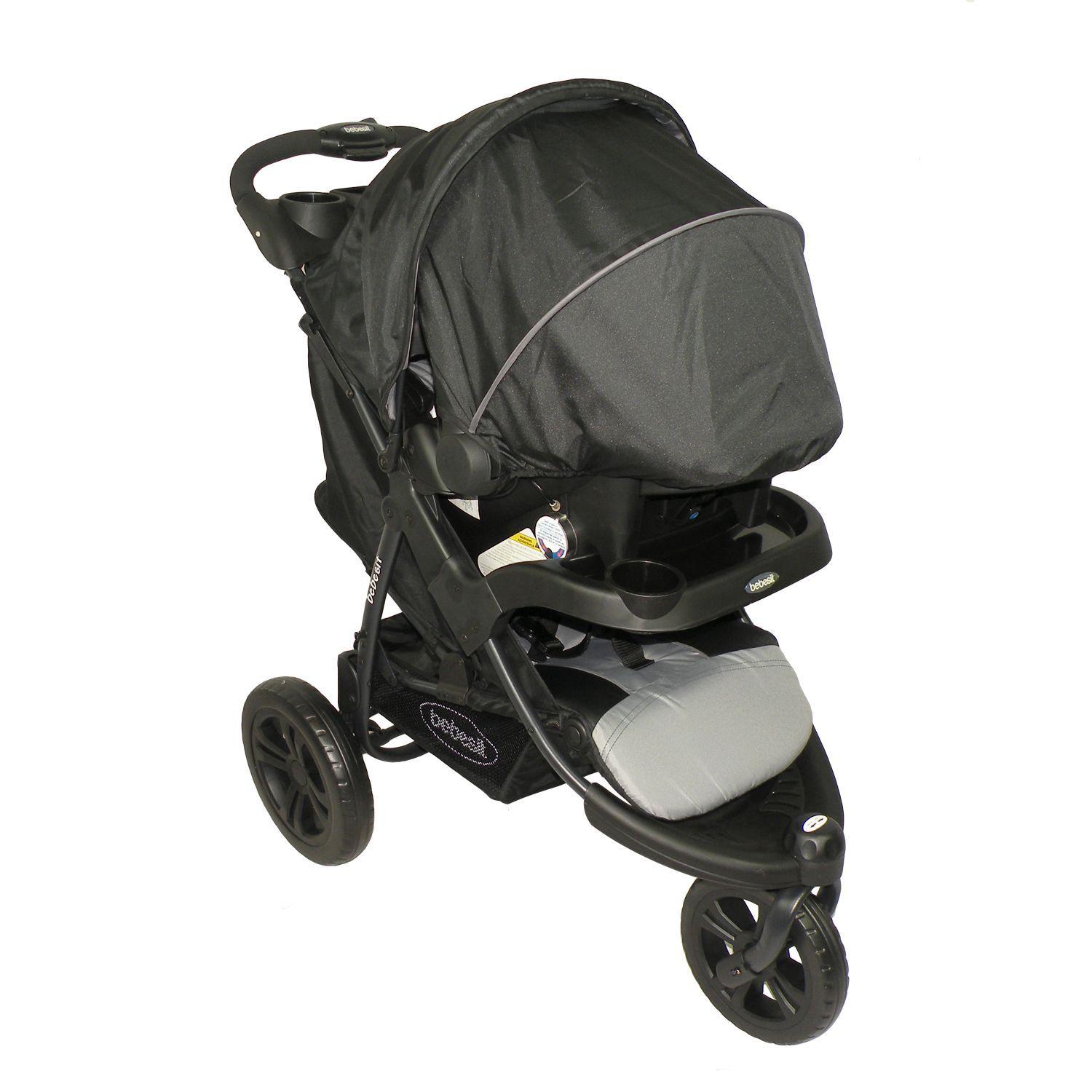 Coche Travel System Fox Negro con Gris-2
