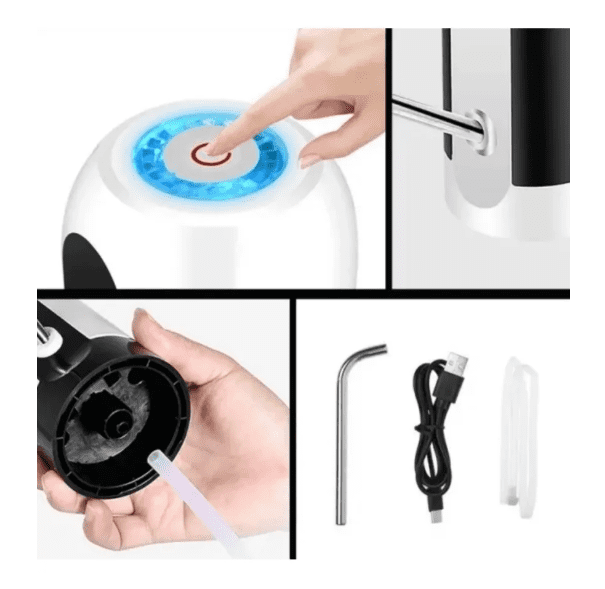 Bomba Dispensador Usb Agua Electrónico Recargable Botellón-2