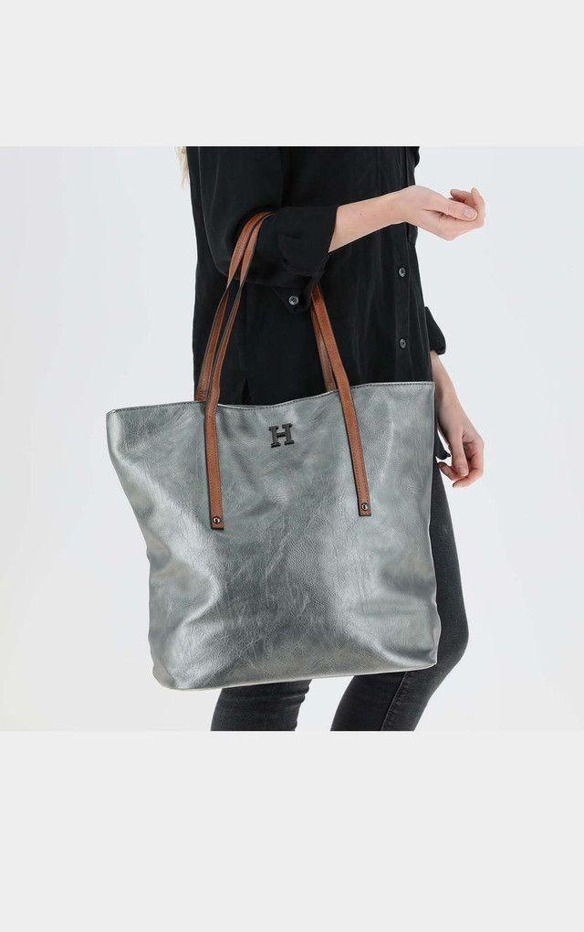 Cartera Hombro Eccentric Plateada Humana-3