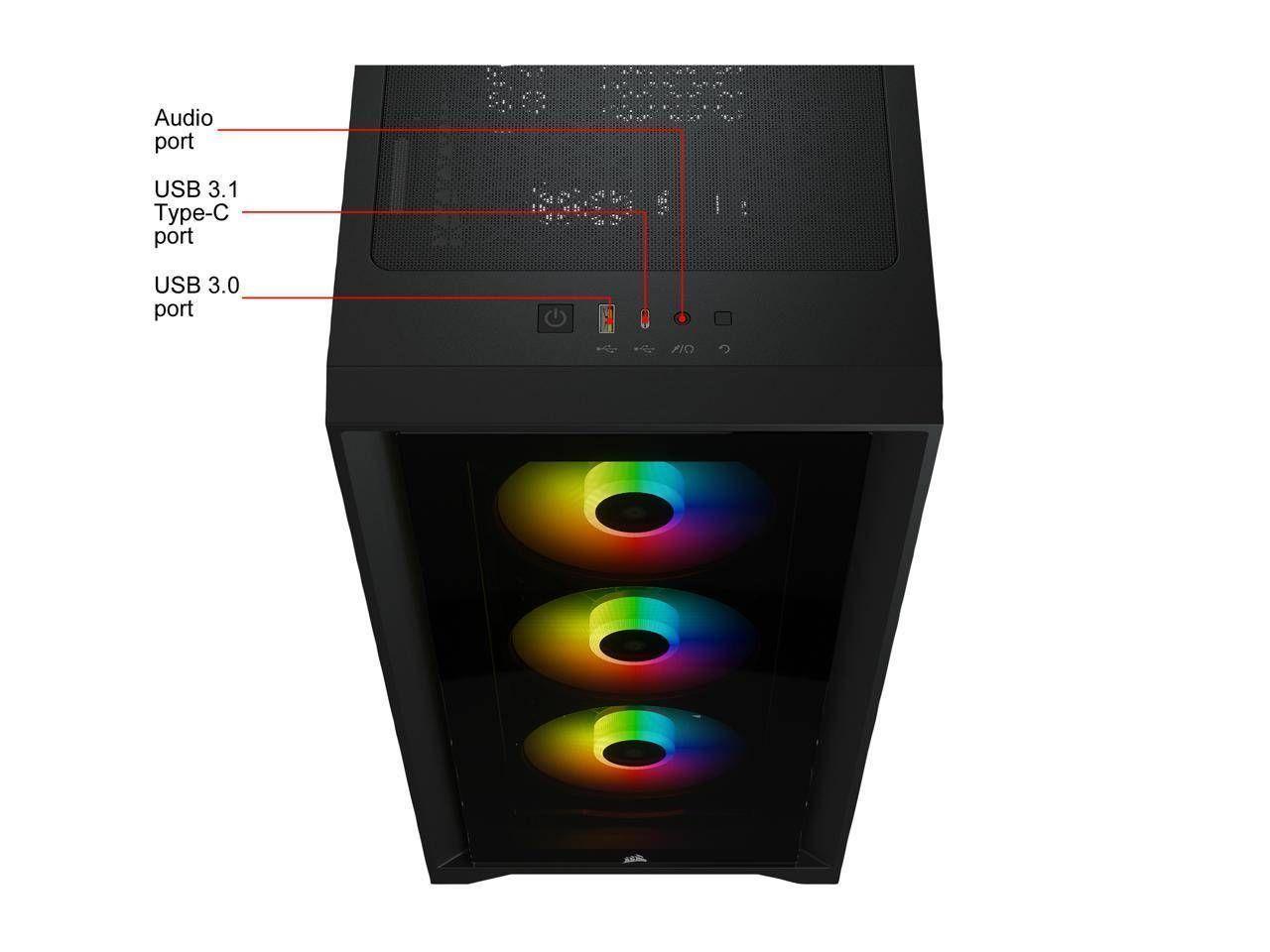 Gabinete Gamer Corsair iCue 4000X, RGB-5