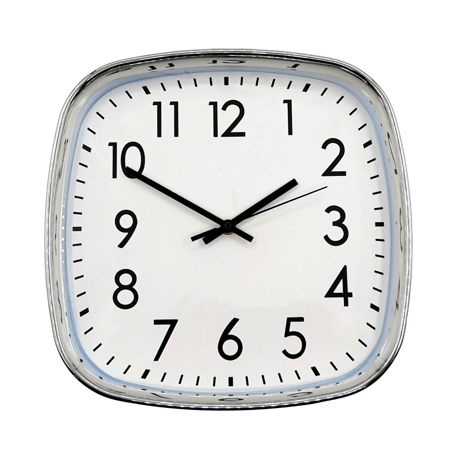 Reloj Pared Mural Cuadrado 31cm Pvc-0
